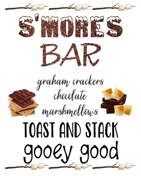 Smores Bar Sign Chalkboard Smores Bar Sign Etsy Bar Signs Party