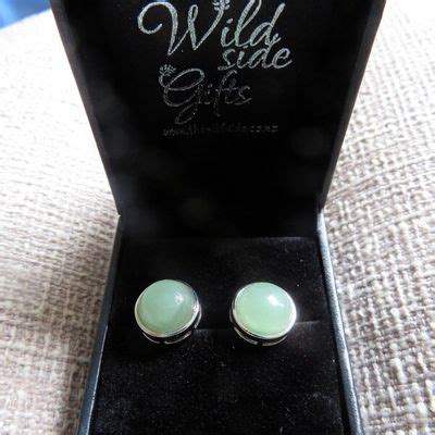 Aventurine Stud Earrings Mm Jewellery Essentially Flowers And Gifts