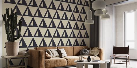 Buy Triangles in Black Wallpaper | Happywall