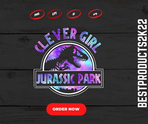 Jurassic Park Distressed Teal Raptor Clever Girl Design For Etsy