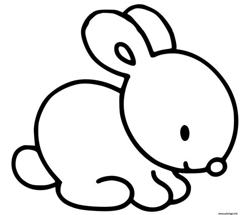 Coloriage Petit Lapin Maternelle Paques Facile Dessin Paques Facile à