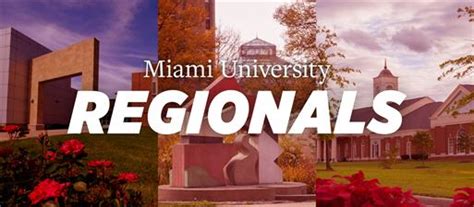 Miami University Regionals Schools Colleges And Education Greater