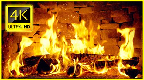 Burning Logs In Fireplace K Cozy Christmas Fireplace Hours