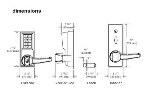 Kaba Simplex Ll1021b Pushbutton Lock W Key Override Lh And Lhr Doors