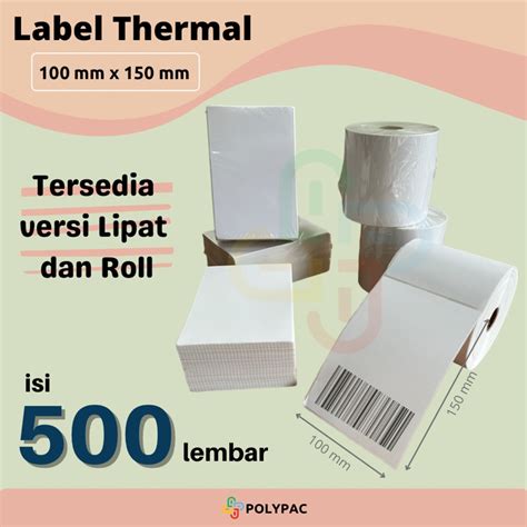 Jual Label Sticker Thermal Barcode Resi X Kertas Printer