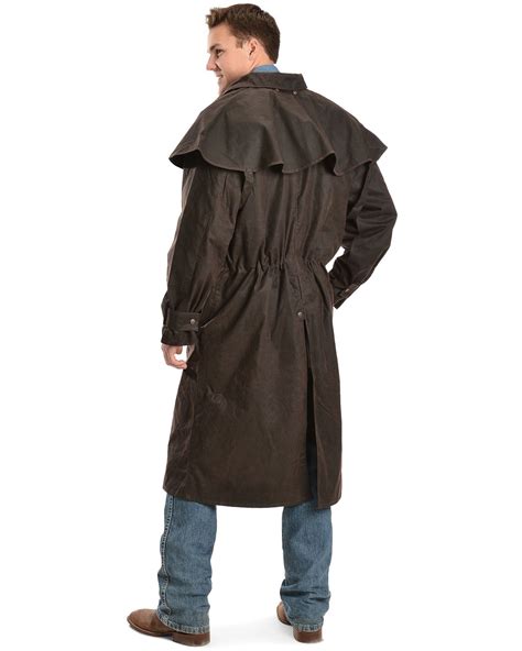 Outback Trading Co Men S Co Long Oilskin Duster 2042 BROWN