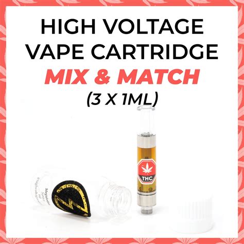 Buy High Voltage Vape Cartridge Mix And Match 3 X 1ml Herbandpot