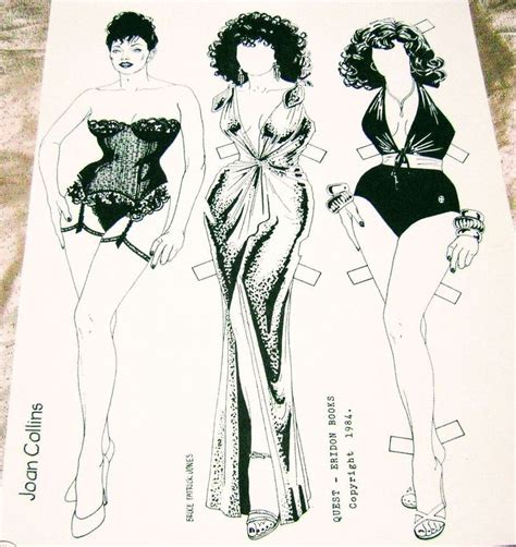 Joan Collins Paper Doll By Bruce Patrick Jones Paper Dolls Paper