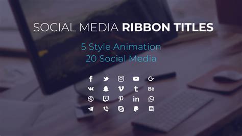 Premiere Pro Template Social Media Ribbon Titles Sbv 346409632