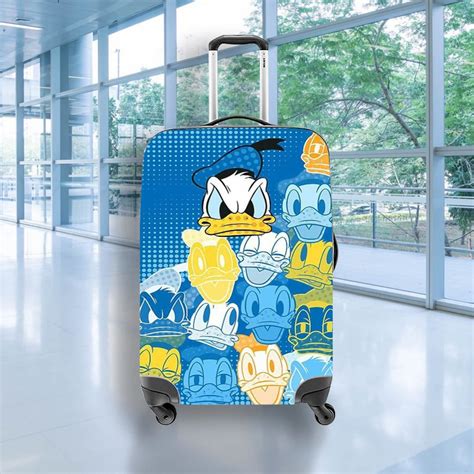 Donald Duck Luggage Cover Funny Duck Cartoon Suitcase Etsy