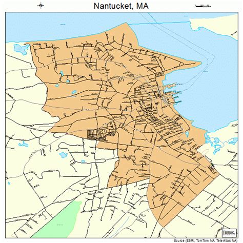 Nantucket Massachusetts Street Map 2543755