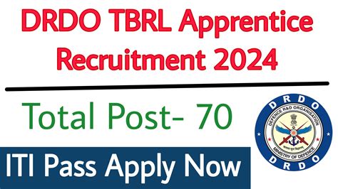 DRDO TBRL Apprentice Recruitment 2024 ITI Education