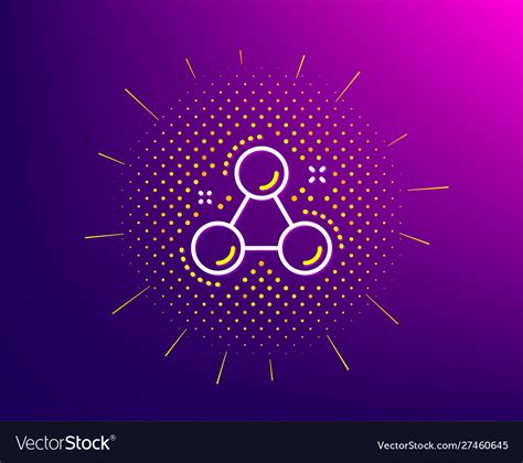 Chemistry Molecule Line Icon Laboratory Atom Sign Vector Image