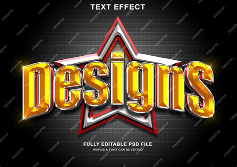 Premium Psd Designs 3d Golden Text Style Effect