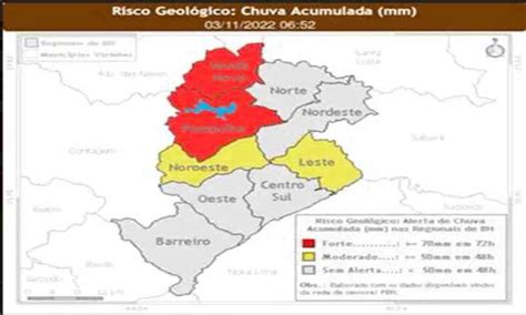 Chuva nos últimos dias põe regiões de BH em alerta de risco geológico