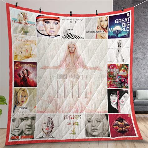 Christina Aguilera Albums Cover Poster Quilt T For Christmas