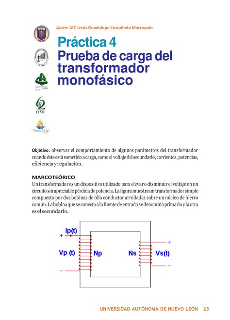 Pr Ctica M Quinas El Ctricas Universidad Aut Noma De Nuevo Le N