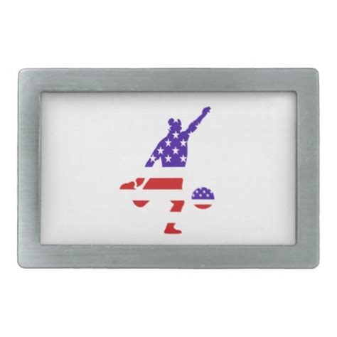 USA Soccer American Football Belt Buckles