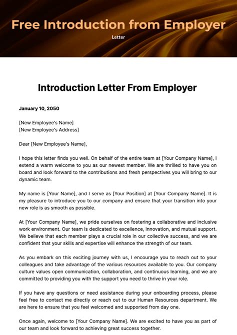 Free Introduction Letter Templates And Examples Edit Online And Download