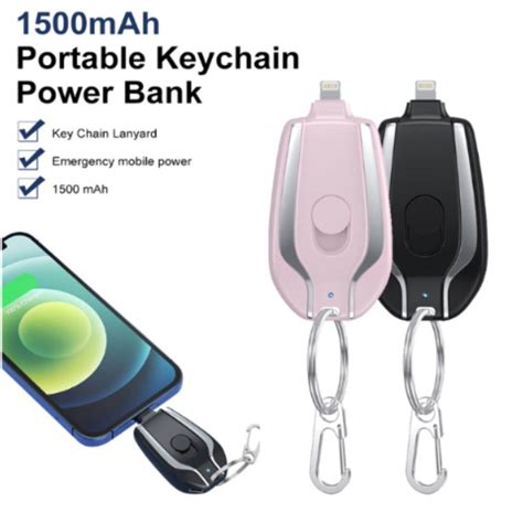 Mah Mini Powerbank Keychain Emergency Charger With Type C Etsy