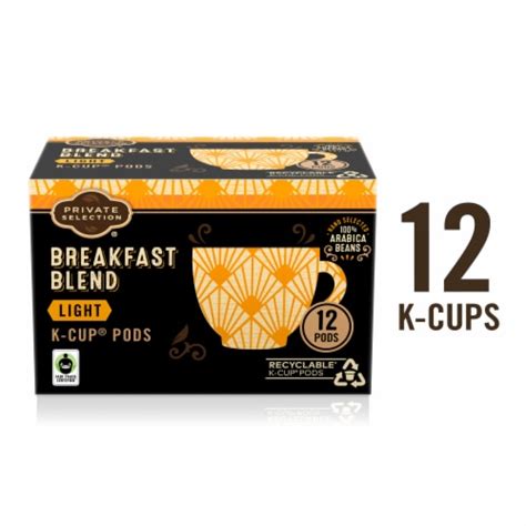 Private Selection Breakfast Blend Light Roast K Cup Coffee Pods Ct