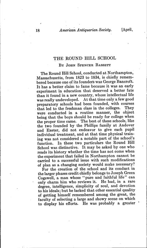 The Round Hill School Docslib