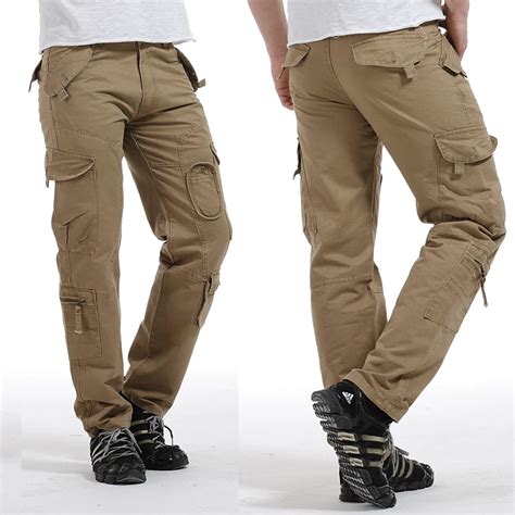 Lanbaosi New Style Cotton Men High Quality Cargo Pants Male Casual