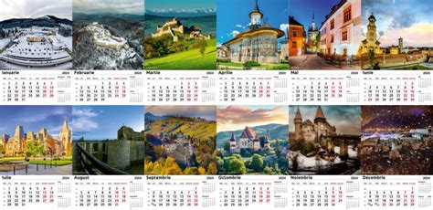 Calendar De Perete 12 File Format 3348 Cm Cu Imagini Vestigii