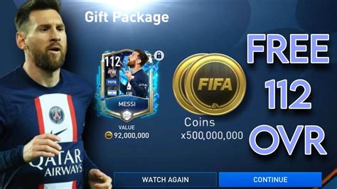 I Got Free 112 Ovr Messi Tots Card Fifa Mobile New Tots Youtube