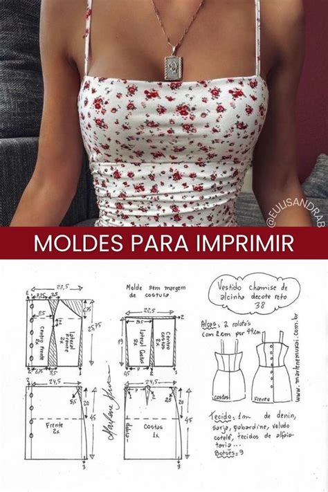 Corte E Costura Molde Vestido Sewing Clothes Women Dress Patterns