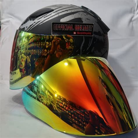 Jual Visor Flat Gold Venom Open Pnp Kyt Dj Maru Kyt Galaxy Slide Ink