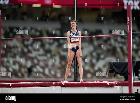 Mariya Lasitskene Participating In The High Jump At The Tokyo 2020