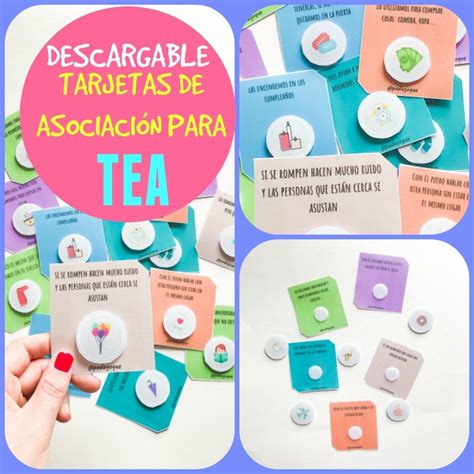 TARJETAS DE ASOCIACIÓN PARA TEA Infosal Actividades para niños