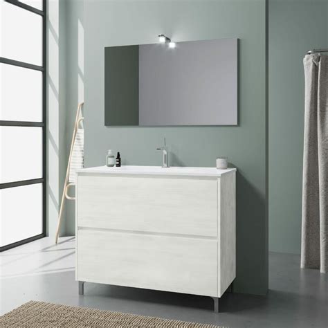 Kiamami Valentina Mobile Bagno A Terra Cm Bianco Con Fianco A