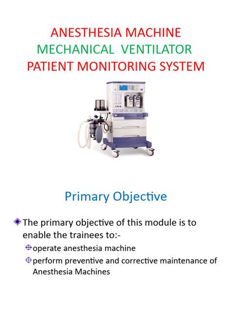 ANESTHESIA MACHINE | PDF