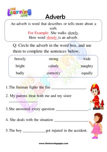 Circle The Adverbs Worksheet