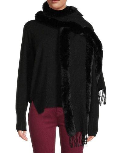 Black Adrienne Landau Scarves And Mufflers For Women Lyst