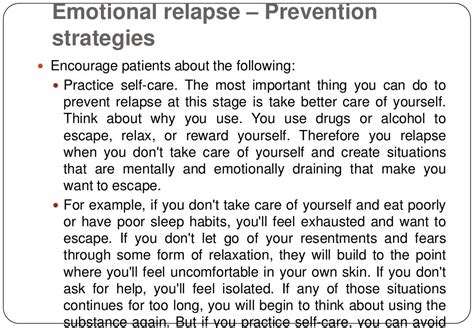 Relapse Prevention And Early Intervention Strategies