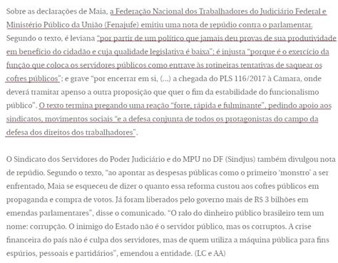 Nota De Rep Dio A Rodrigo Maia Citada Em Jornal De Circula O