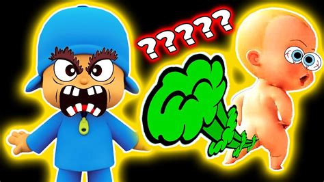 Pocoyo Vs Boss Baby Go Away Fart Pocoyo Sound Variations In