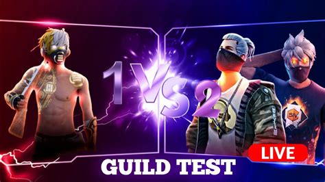 FREE FIRE UID CHECK IN LIVE HARDEST GUILD TEST 1 VS 2 Ff Freefirelive