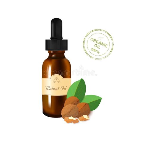 Essential Oil Package Mockup Cosmetic Walnut With A Pipette Bottle