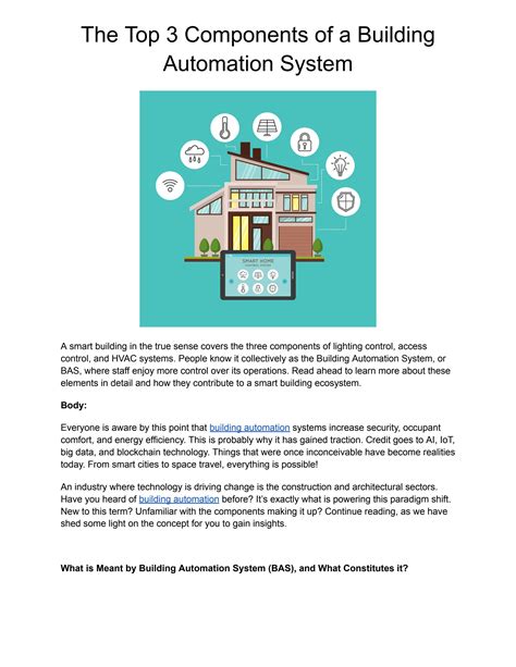 The Top Components Of A Building Automation System By Macfaye