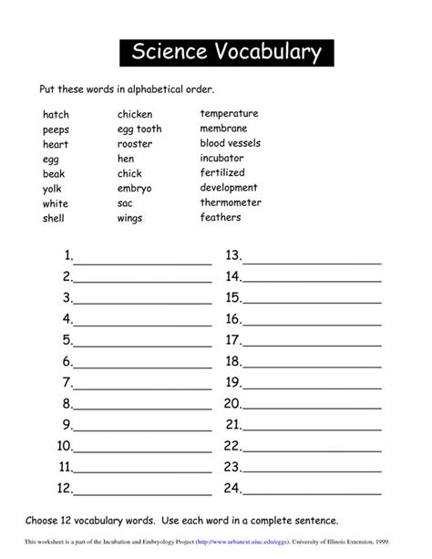 12 3Rd Grade Science Vocabulary Worksheets | Science worksheets ...