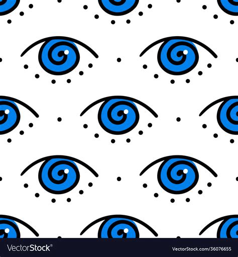 Hypnotic mesmerizing blue eyes pattern Royalty Free Vector