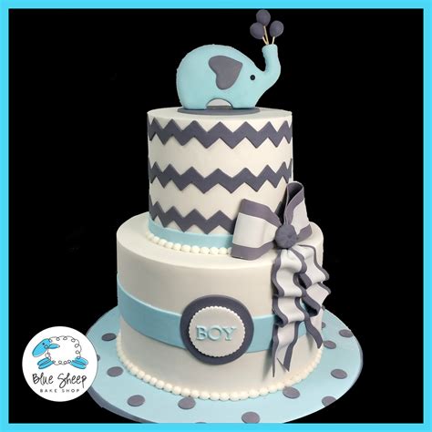 Blue Elephant Baby Shower Cake &IC09 – Advancedmassagebysara