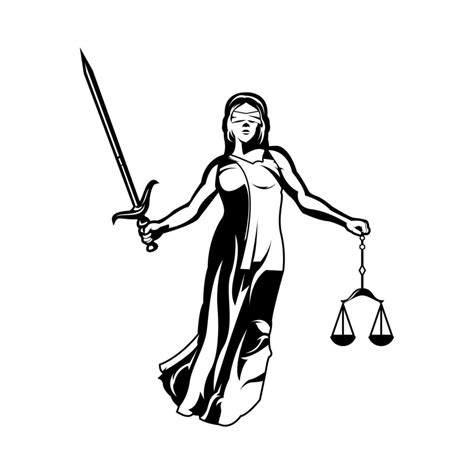 Lady Of Justice Logo 13209431 Vector Art At Vecteezy