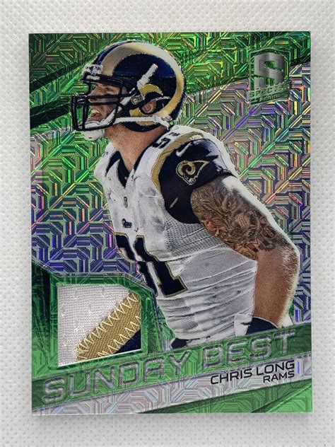 Panini Spectra Football Sunday Best Neon Green Patch Sb Cl Chris