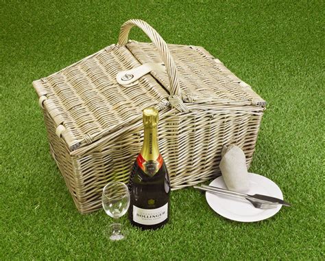 Empty Picnic Basket Double Lid Hamper Person Empty Hampers Baskets