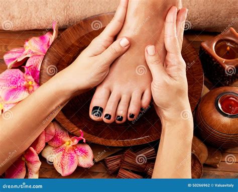 Massage of Woman S Foot in Spa Salon Stock Photo - Image of care, lying ...